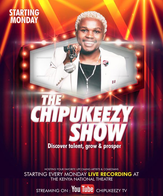 A promotional poster for Chipukeezy's new show